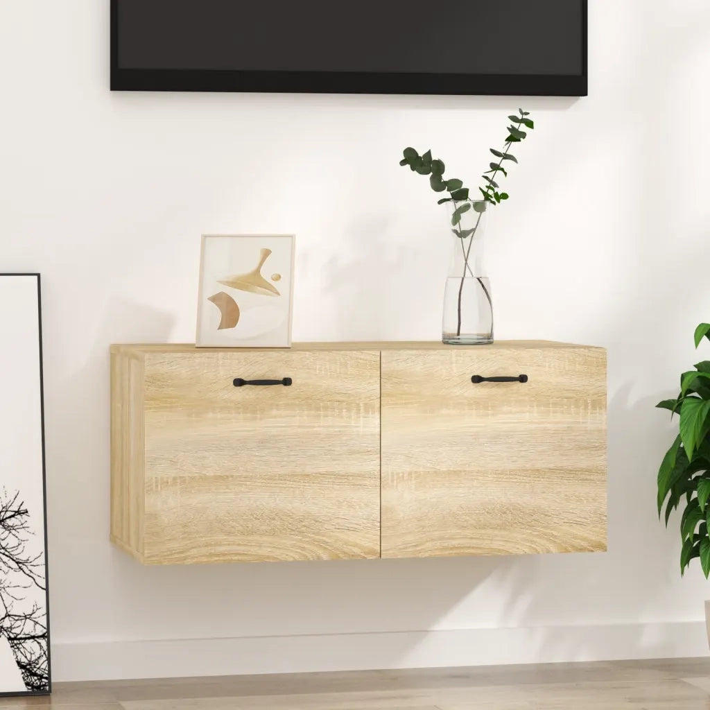 Mobile a Parete Rovere Sonoma 80x36,5x35 cm Legno Multistrato 812936