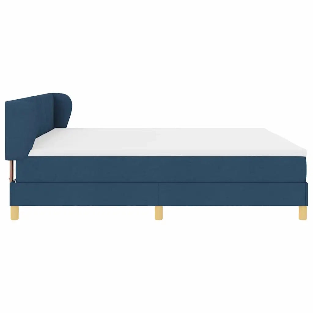 Letto a molle con materasso Blu 200 x 200 cm Tessuto 3340303