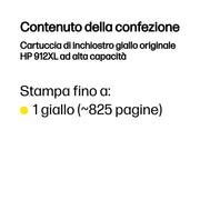 HP Cartuccia di inchiostro giallo originale 912XL ad alta capacità