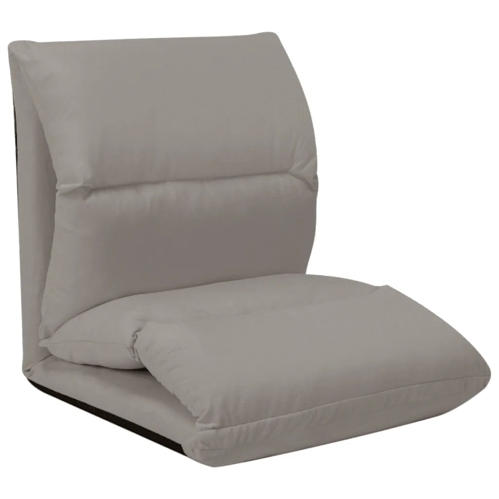 Sedia a Sdraio da Terra Pieghevole Grigio Chiaro in Microfibra cod mxl 65775