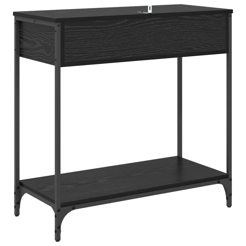 Tavolo consolle Rovere Nero 75 x 34,5 x 75 cm Legno multistrato