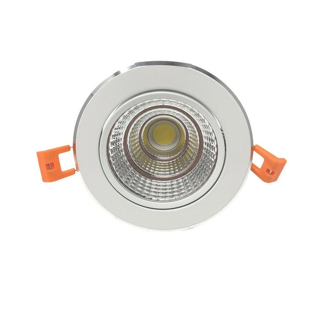 Trade Shop - Faretto Incasso Led Cob 12 W Per Controsoffitta Luce Fredda Calda Naturale - -bianco Freddo      -