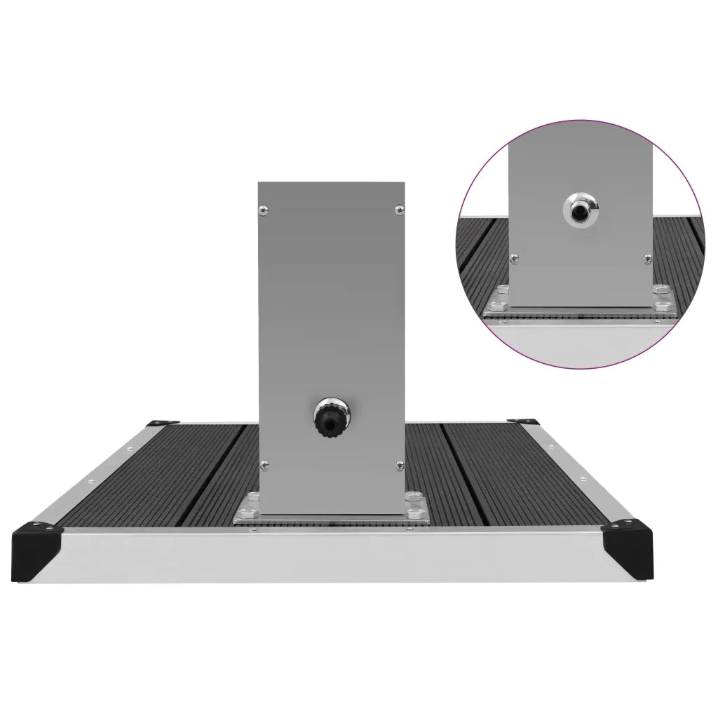 Doccia da Esterno con Piatto in WPC Acciaio Inossidabile cod mxl 50700