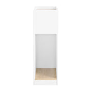 SoBuy FBT171-WN Comodino Camera da Letto Stretto, Tavolino Stretto con Cassetto e Ripiano, Comodino Moderno per Camera da Letto e Soggiorno, Bianco, 20 x 35 x 60 cm