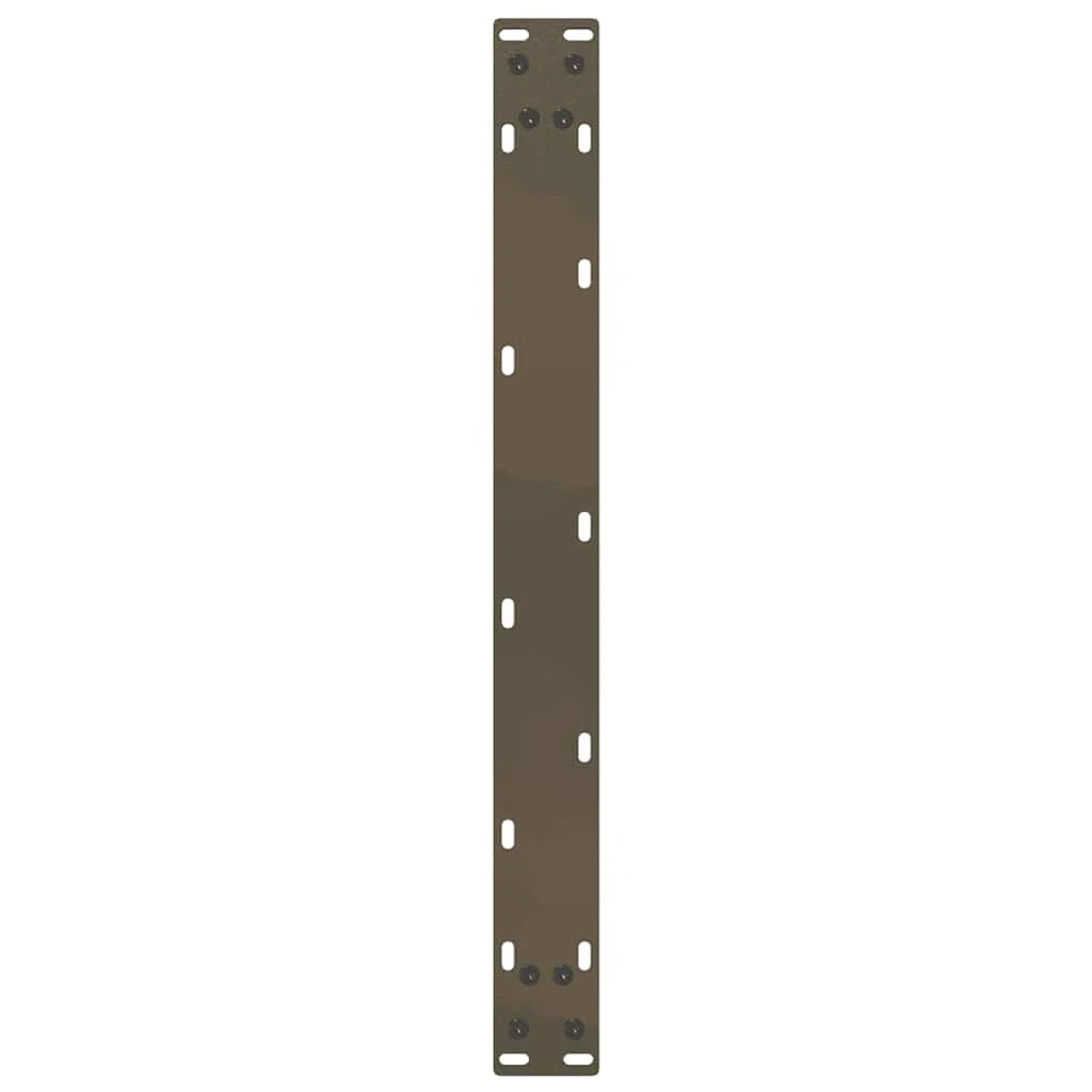 Set di 2 gambe robuste per tavolino da caffè a forma di U 70 x 30 cm con piedini regolabili stile moderno acciaio naturale 02_0057387