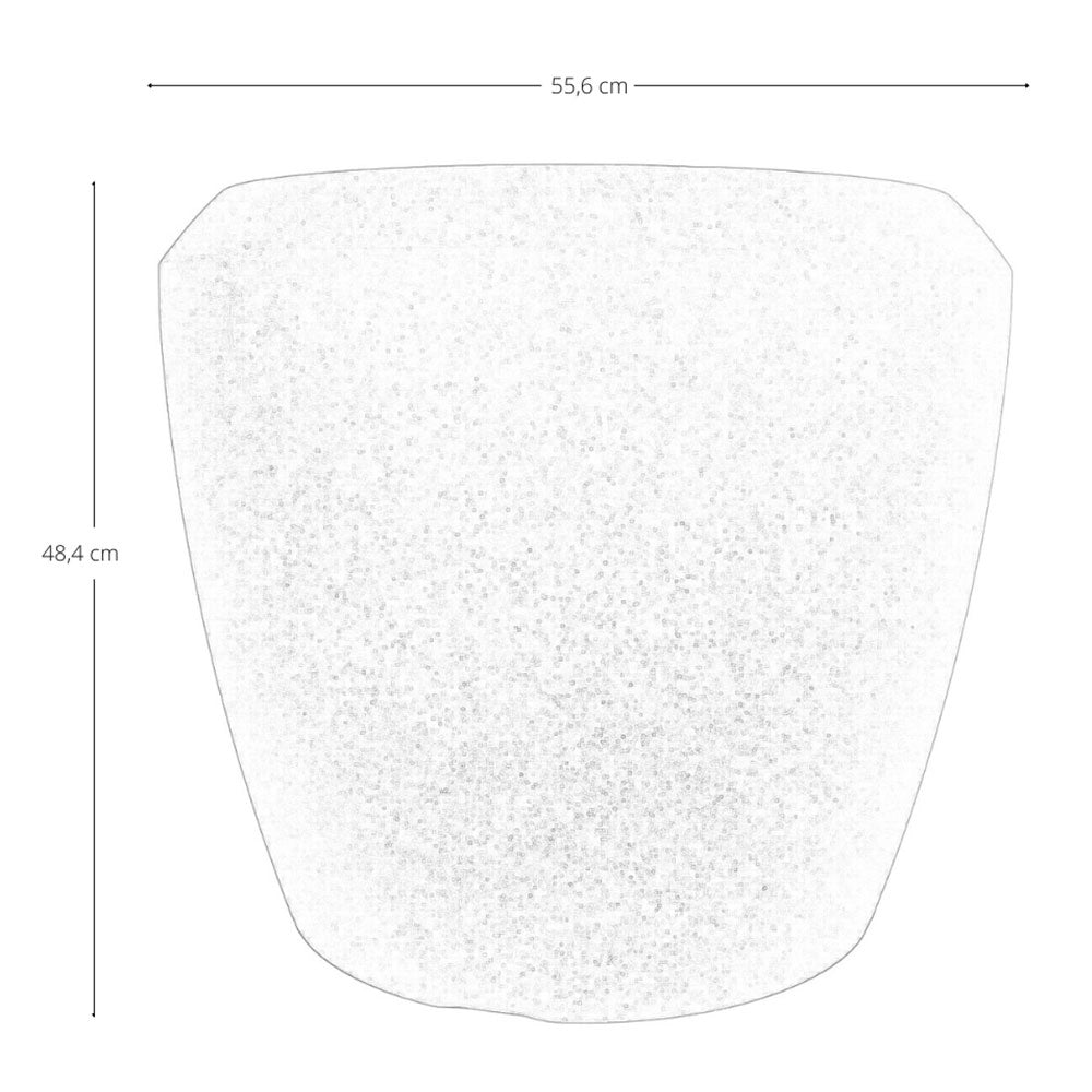 Vaso in plastica HDPE poliresina alta densità per piante Conchino Nero h 48,4