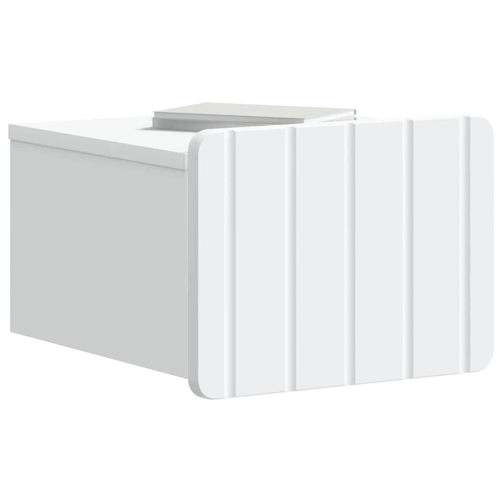 Set di 2 Comodini | Armadio da Notte | Mobiletto da notte a muro Bianco 33 x 34,5 x 24 cm