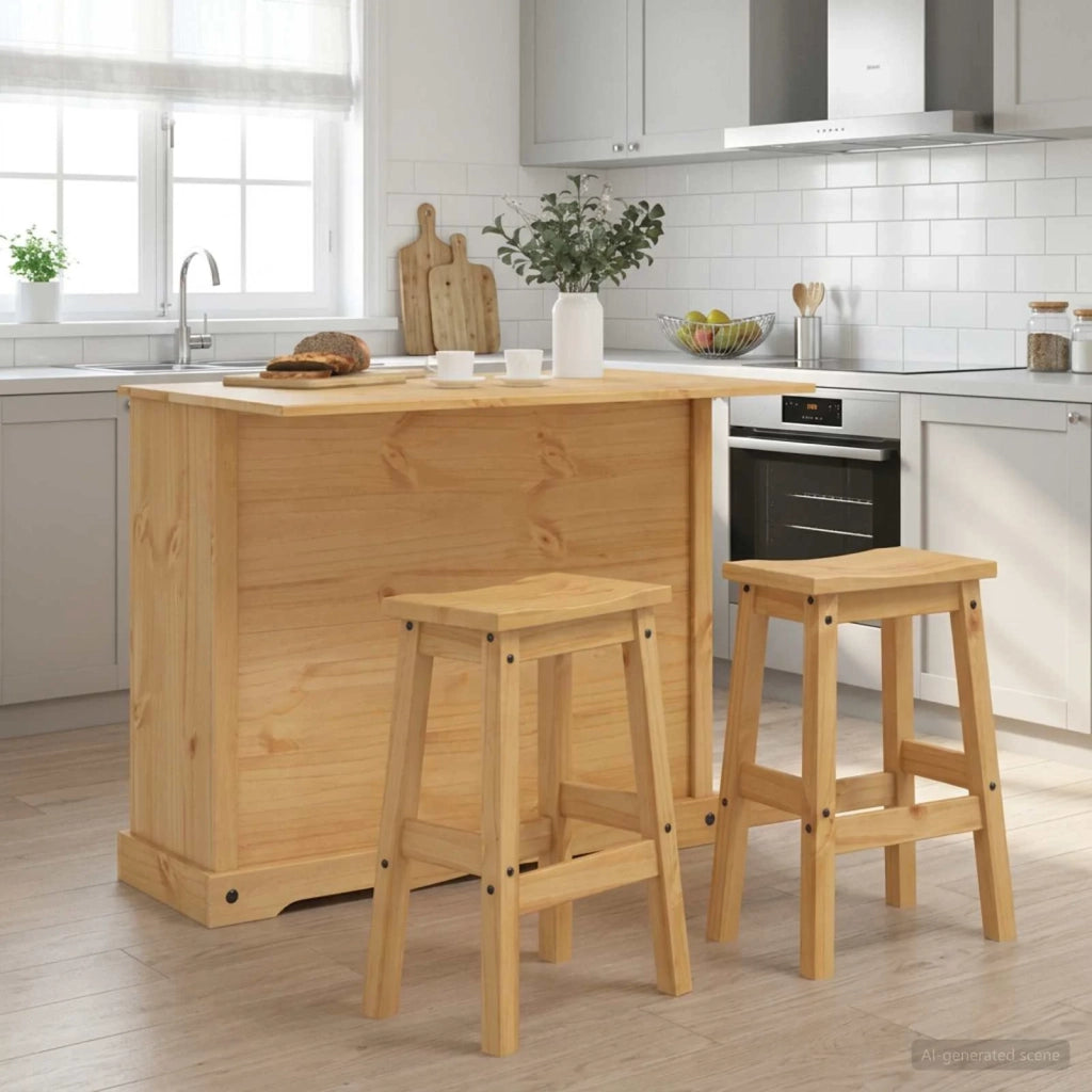 Set isola da cucina 3 pz Cera di Miele 112 x 70 x 91,5 cm 3425400