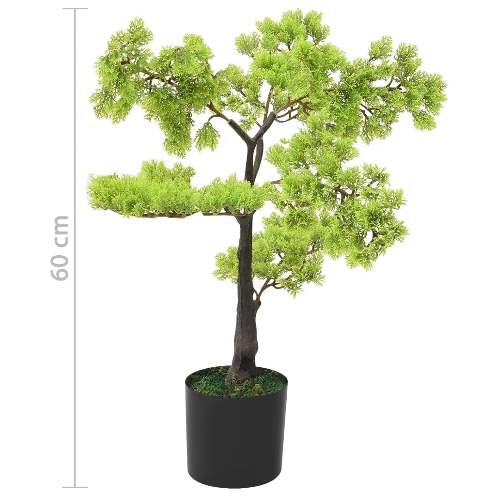 Bonsai di Cipresso Artificiale con Vaso 60 cm Verde cod mxl 68861