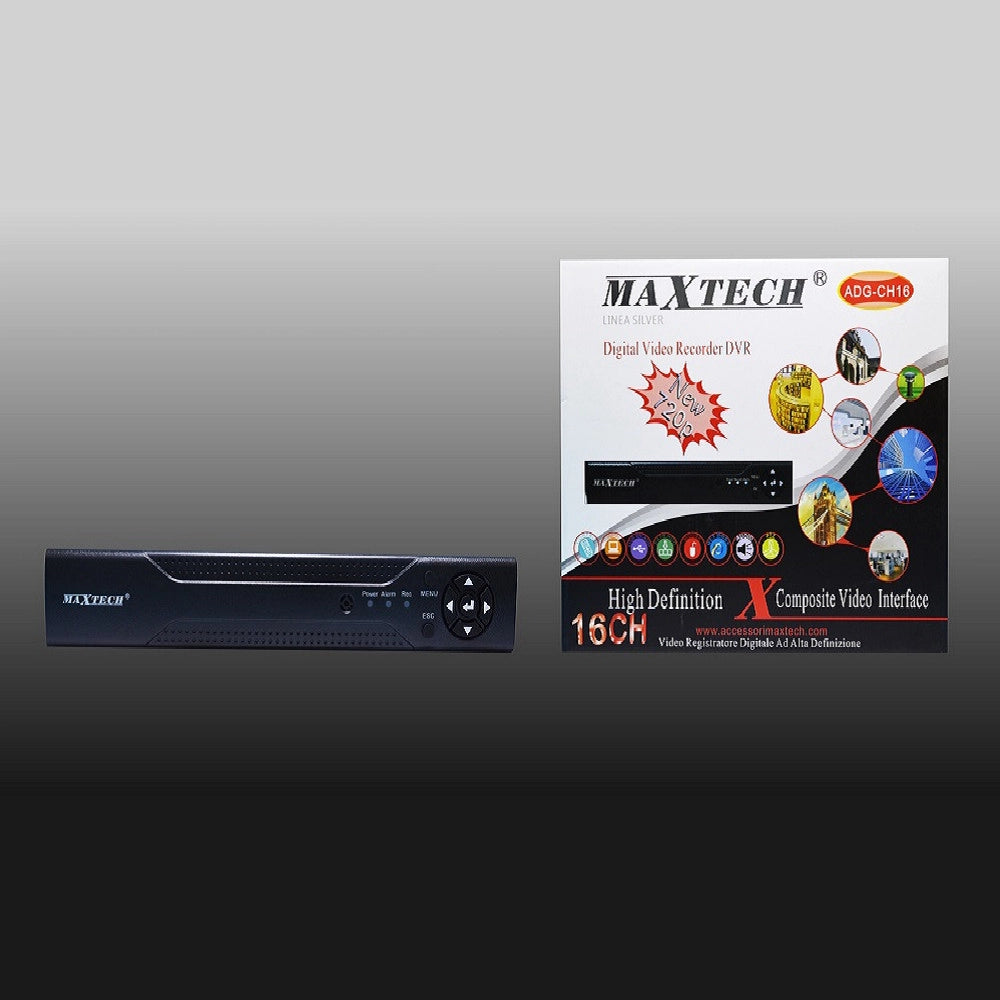 Trade Shop - Video Registratore Digitale Dvr 16 Canali Alta Definizione 720p Maxtech Adg-ch16 -