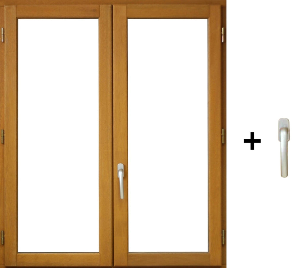 Finestra in legno a 2 vetri Altezza 115 X Larghezza 100 (dimensioni della tabella)+ manico senza maniglia