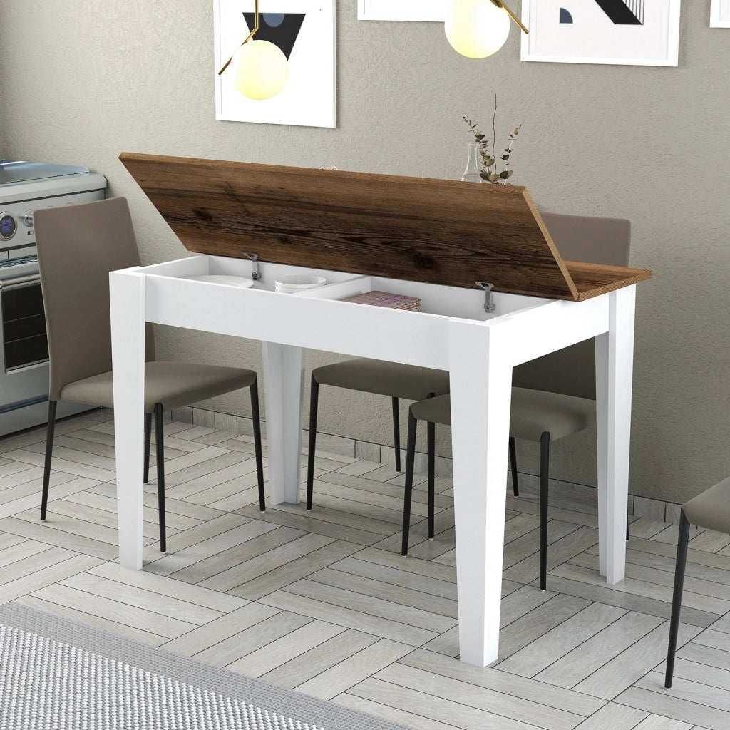 Zane, Tavolo Fisso 6 Posti, 110x72x75h cm Bianco