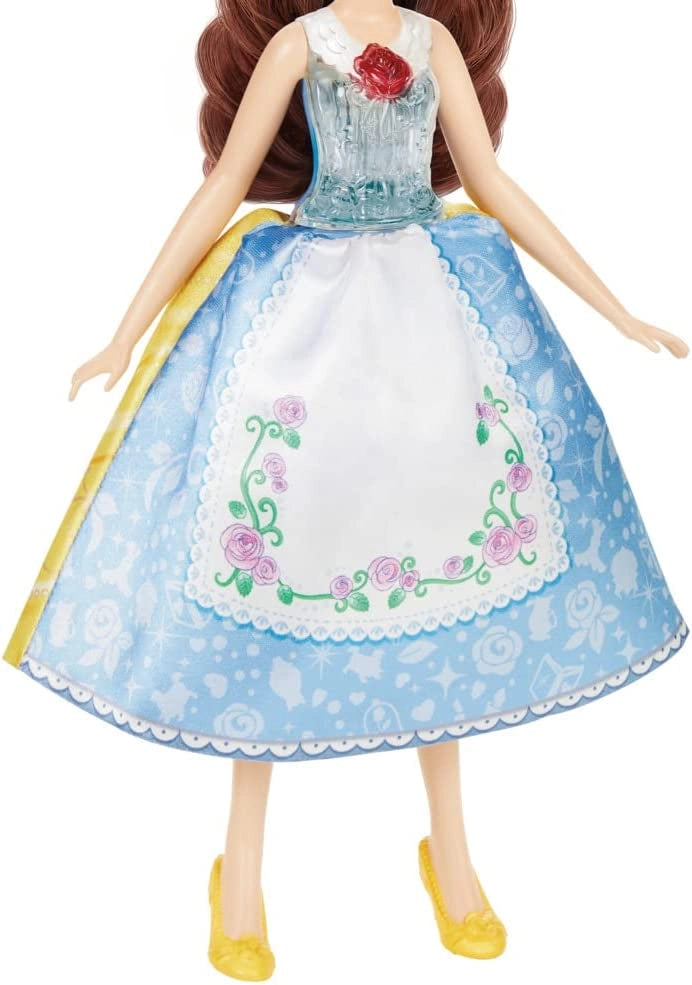 Hasbro Disney Princess Belle Magico Abito Bambola con Cambio Abito Idea Regalo