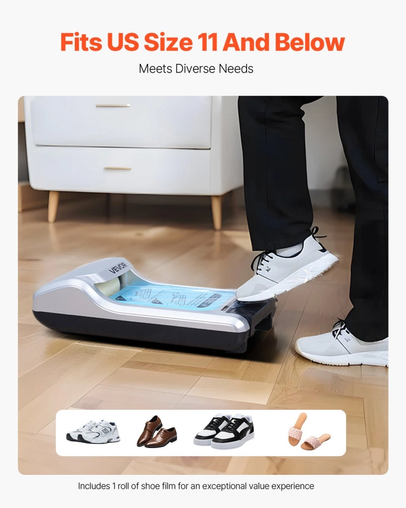 Distributore automatico di copriscarpe B1 argento, per taglie fino a EU 44, pratico e durevole per casa e ufficio