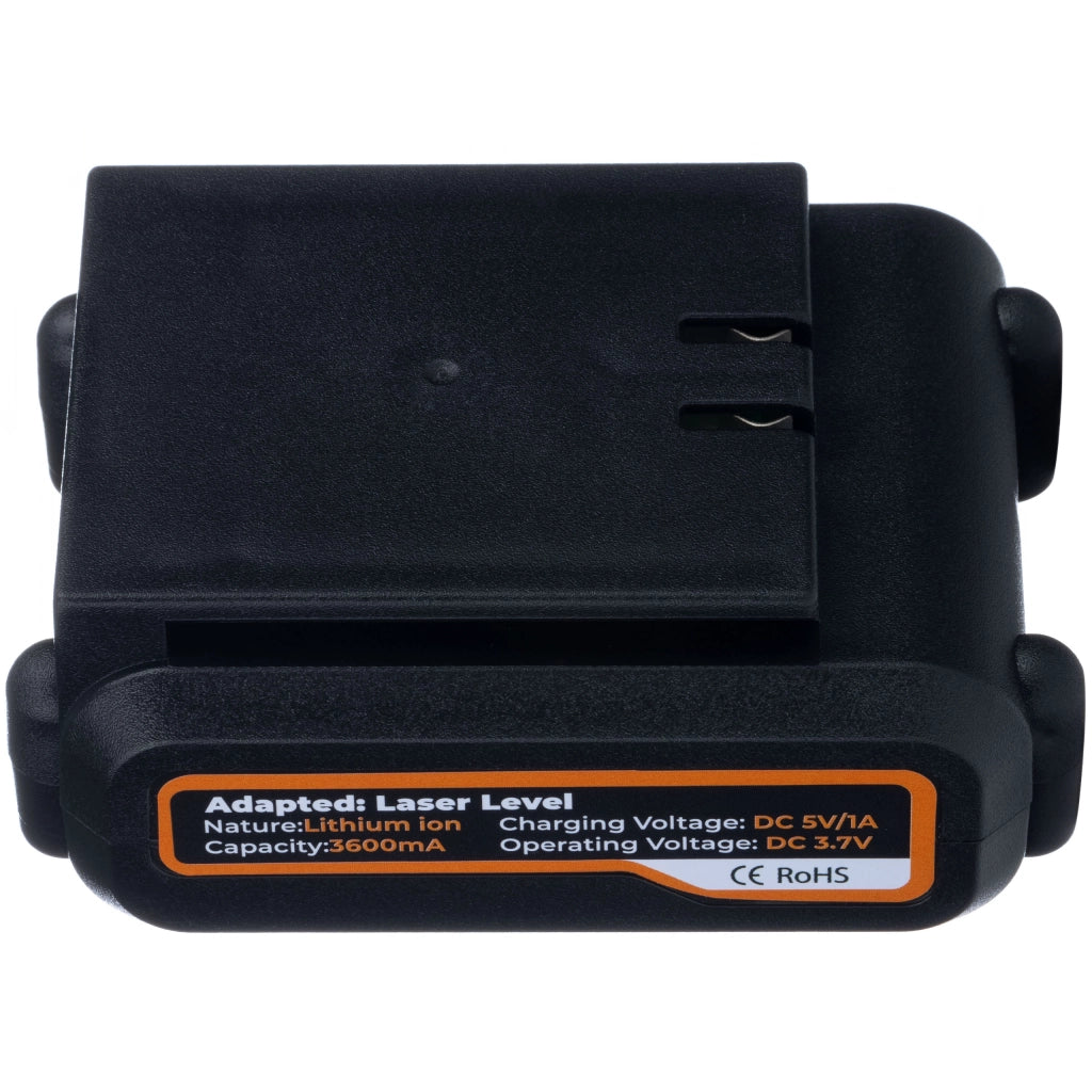 Batteria Li-Ion 3600 mAh per Livella Laser | 3.7V, USB 5V/1A | Certificazione CE e RoHS