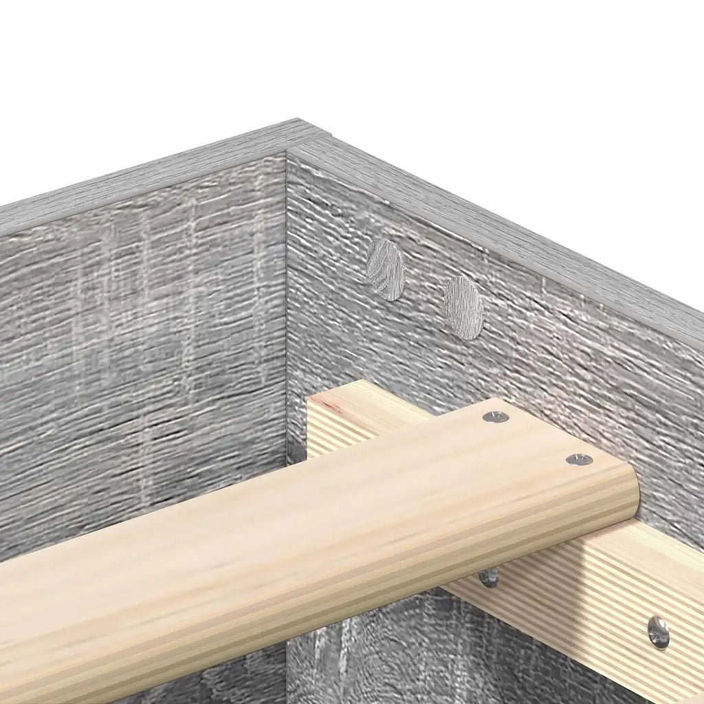 Giroletto senza Materasso-Struttura Letto Grigio Sonoma 200x200cm in Truciolato