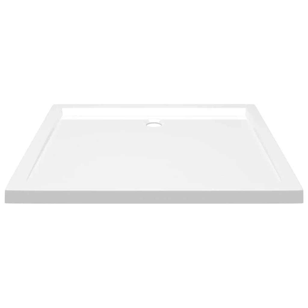 Piatto doccia base doccia piatto doccia bagno WC cabina doccia casa interno rettangolare ABS 80 x 100 cm bianco 02_0001947