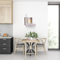 Camino a Bioetanolo da Parete 65x23x75 cm Vienna Bianco Lucido