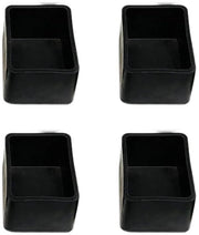Piedini Antiscivolo per Sedie - PVC - 8 Pezzi - 60 x 60 mm - Protezione del Pavimento - Nero