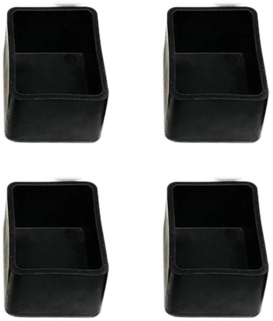 Piedini Antiscivolo per Sedie - PVC - 8 Pezzi - 60 x 60 mm - Protezione del Pavimento - Nero