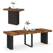 IDMarket - Lot de 2 tables de chevet UTAH 1 tiroir et 1 niche effet lattes