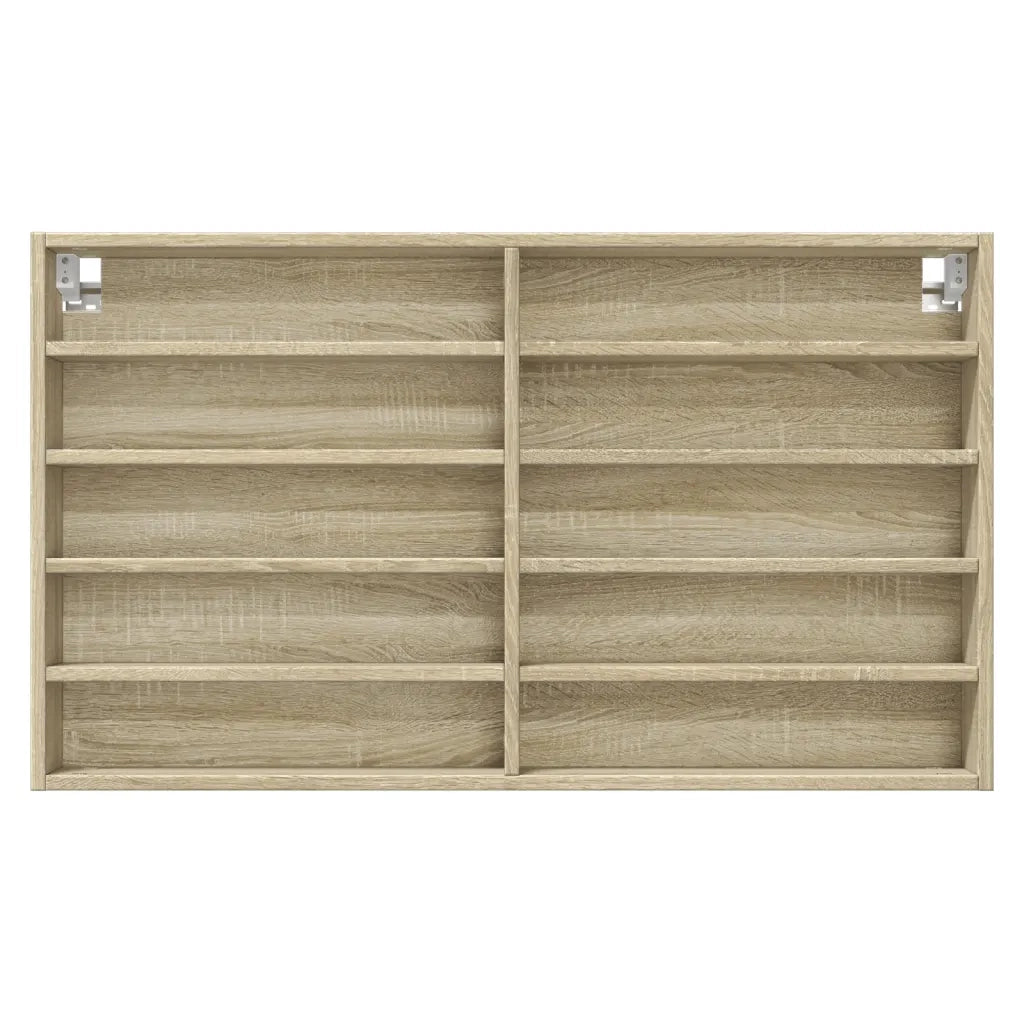 Armadietto Vetrina Rovere Sonoma 100x15x58 cm Legno Multistrato 847928