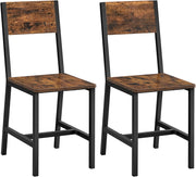 VASAGLE Sedie da Pranzo, Set di 2 Sedie da Cucina, Struttura in Acciaio, Stile Industriale, per Sala da Pranzo, Soggiorno, Cucina, Marrone Vintage e Nero Inchoistro LDC092B01V1