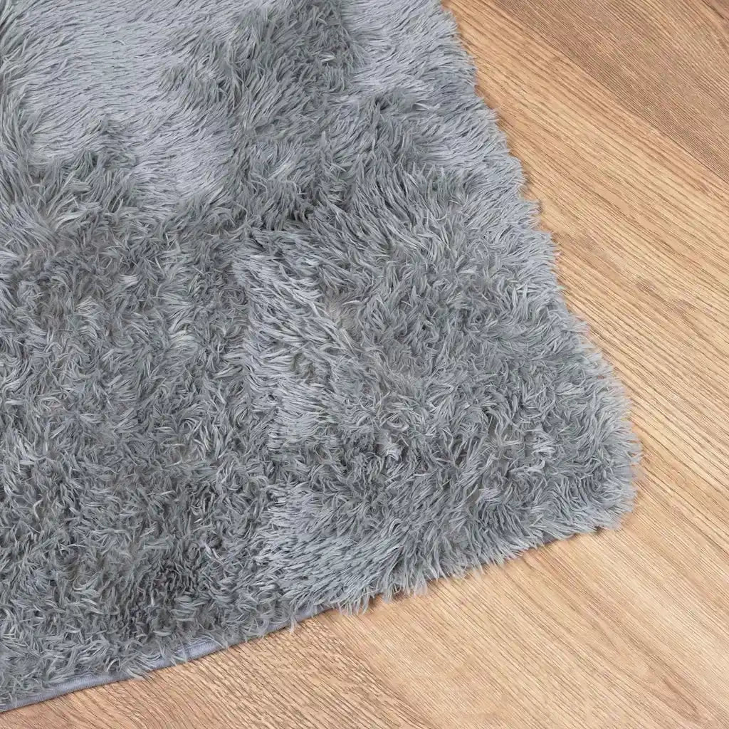 Tappeto Shaggy a Pelo Lungo NAVARRA Grigio Chiaro 160x230 cm 4102842
