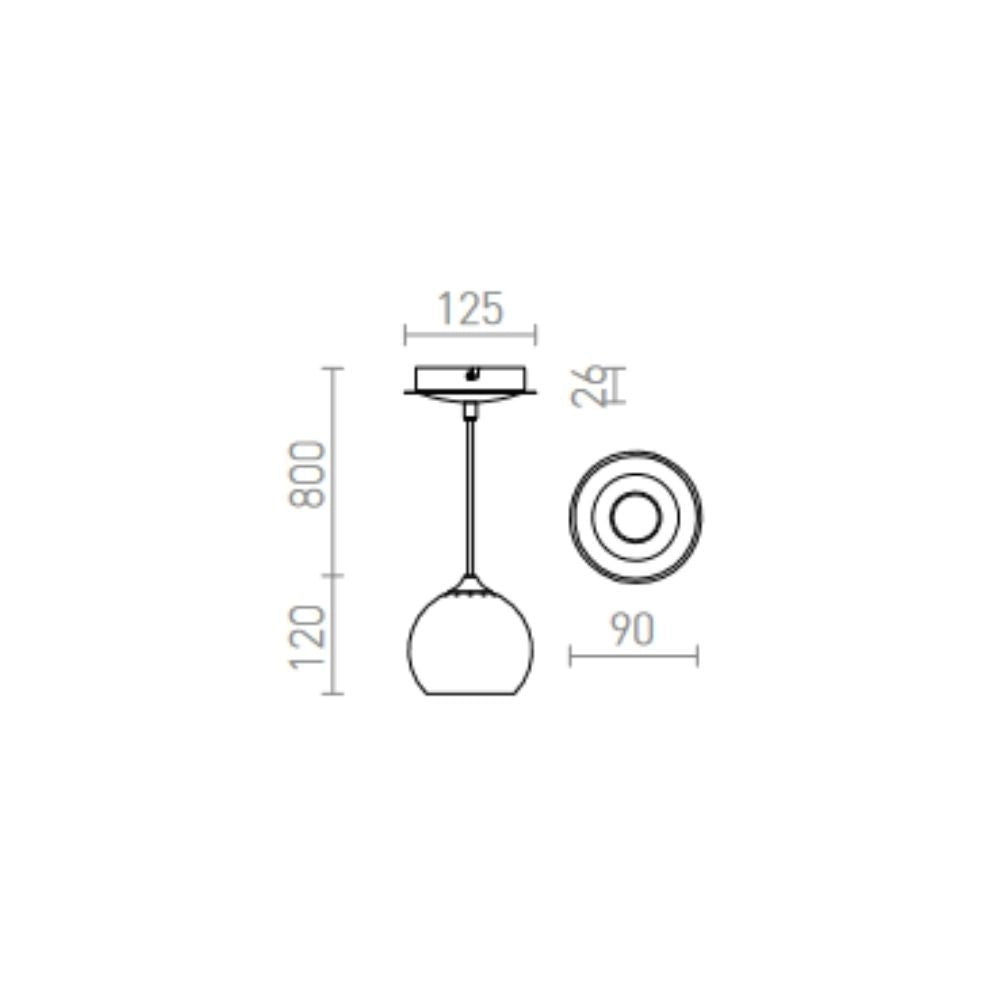 Lampadario Lampada DESTY I a sospensione nero cromo 230V GU10 35W