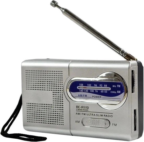 Radio FM portatile per emergenze - radio a batterie - per situazioni di emergenza - kit di emergenza - radio a tasca