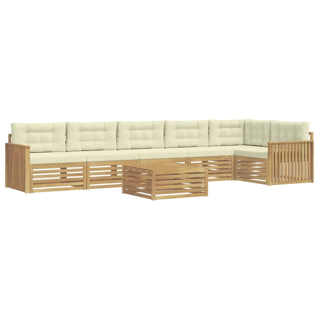 Set di divani da esterno 7 pcs Bianco e Crema 79 x 79 x 37 cm 3390600