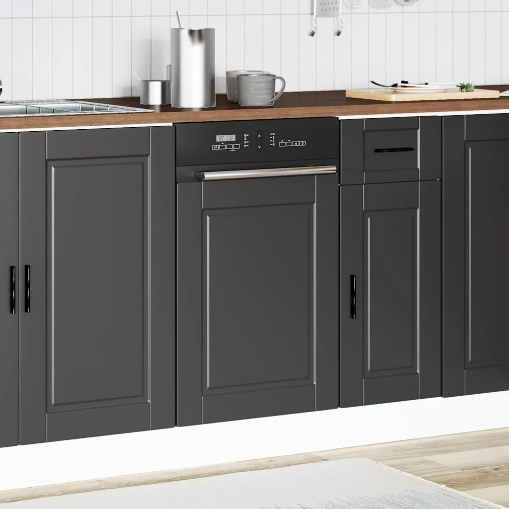 Pannello Lavastoviglie Porto Nero 45x1,5x57 cm in Truciolato