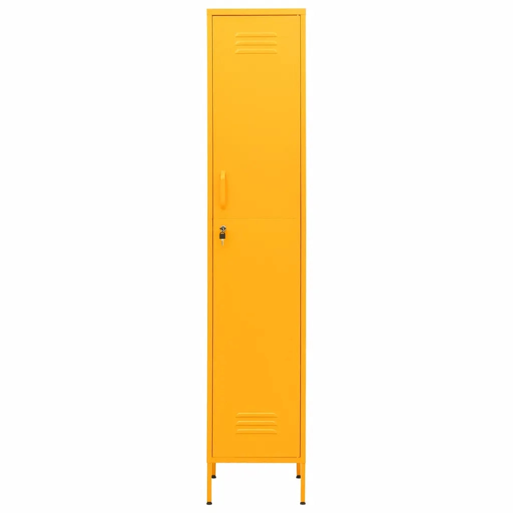 Armadio Giallo Senape 35x46x180 cm in Acciaio 336254