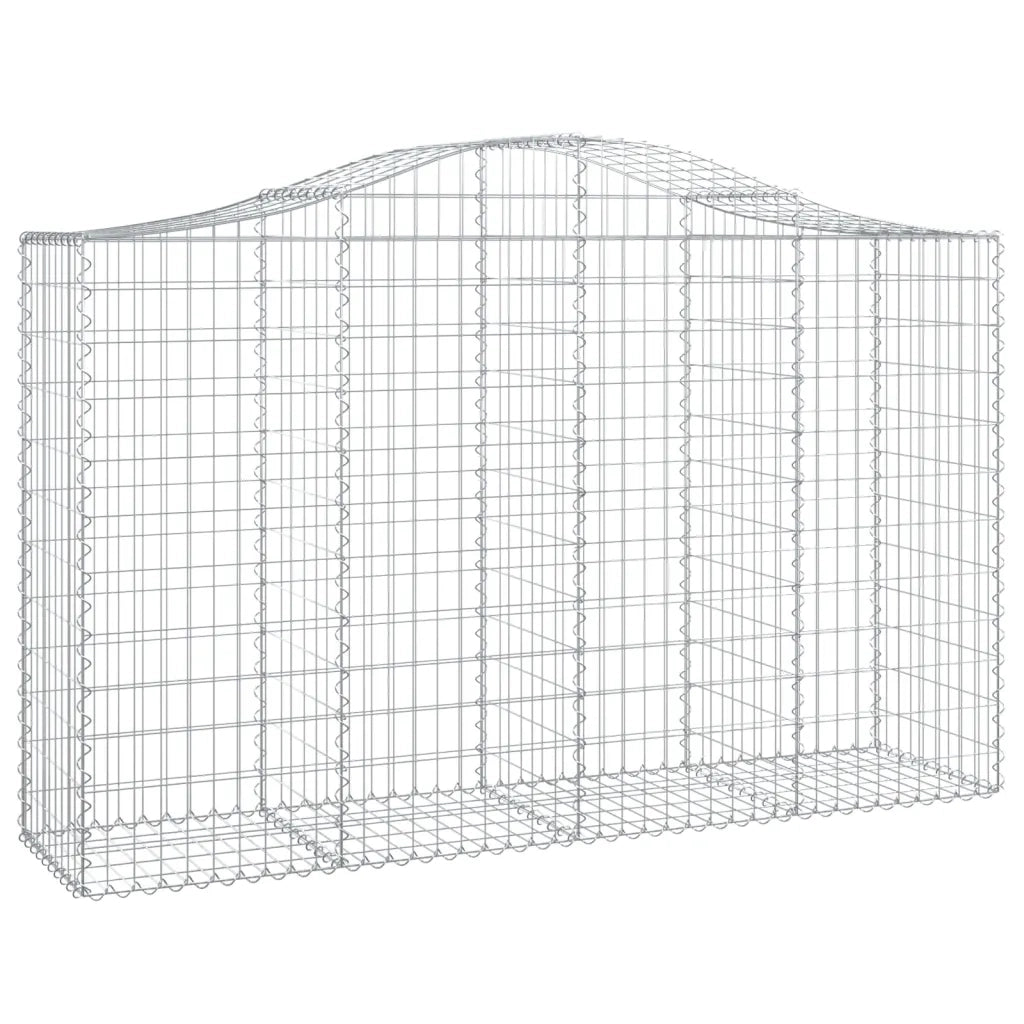 Cesti Gabbioni ad Arco 2 pz 200x50x120/140 cm Ferro Zincato 3145661