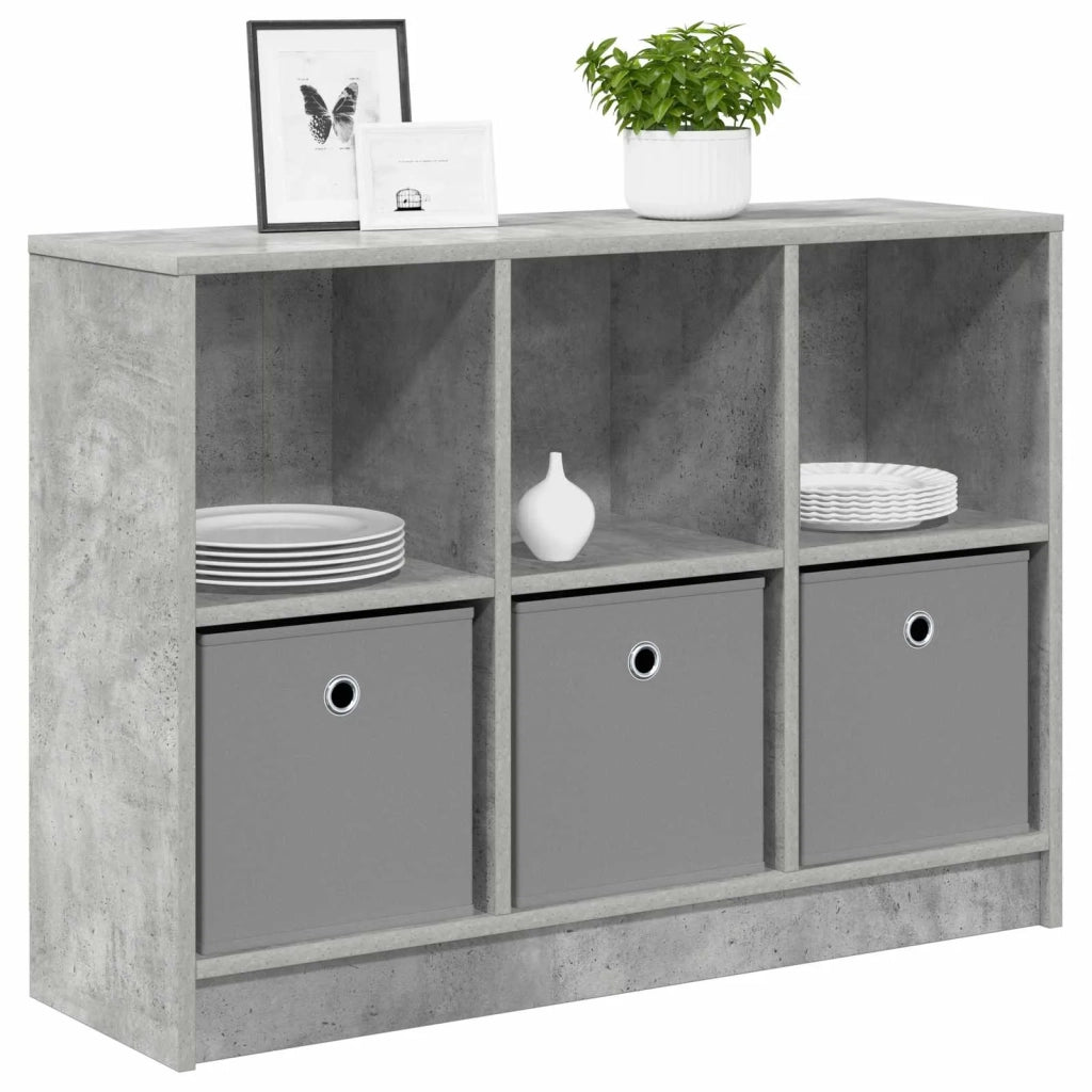 Credenza con cassetto Grigio cemento 88,5 x 27,5 x 63,5 cm