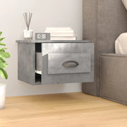 Comodino | Armadio da Notte | Mobiletto da notte a Parete Grigio Cemento 41,5x36x28 cm
