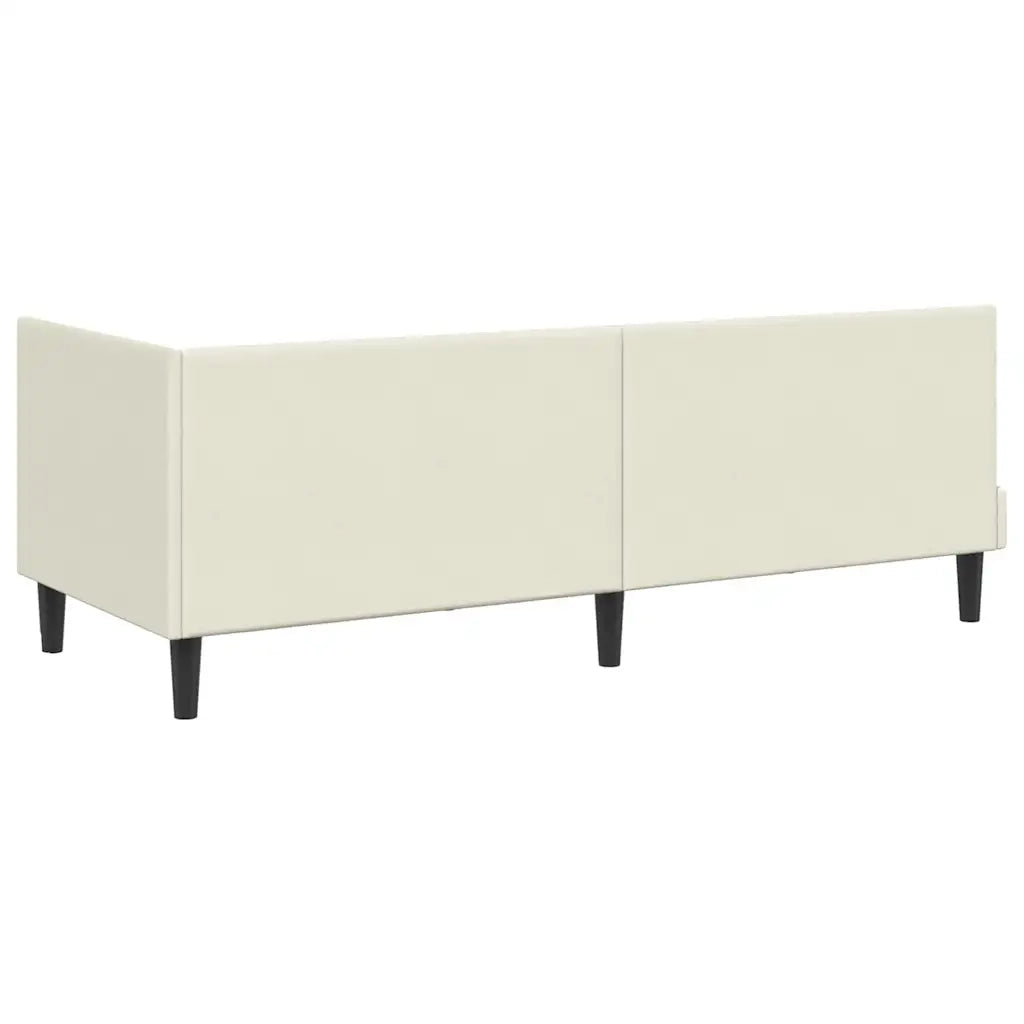 Cornice del letto ad angolo Crema 80 cm x 200 cm Velluto 42016415