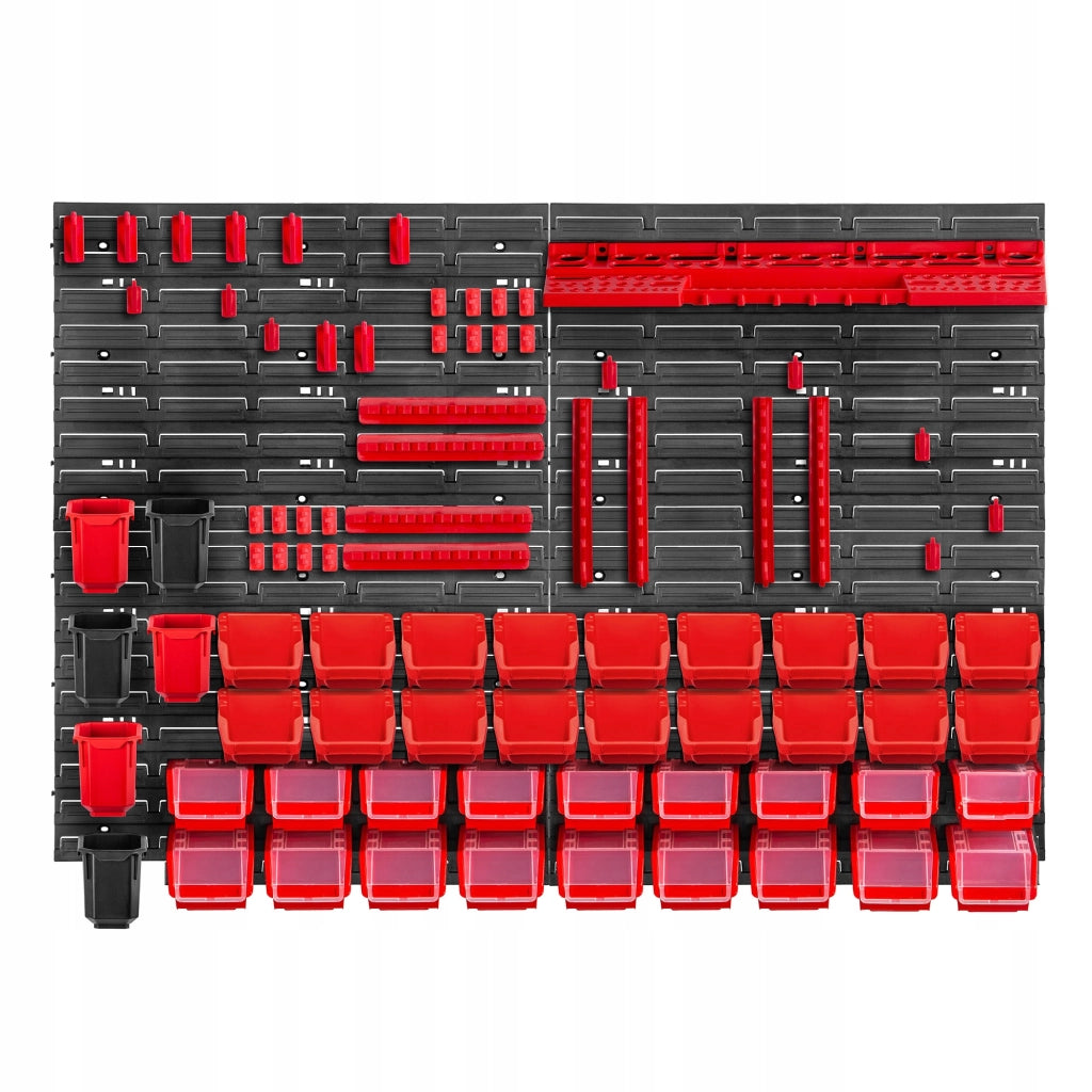 Pannello portautensili KADAX da parete per officina, 116x78 cm, 36 scomparti, 40 supporti, garage.