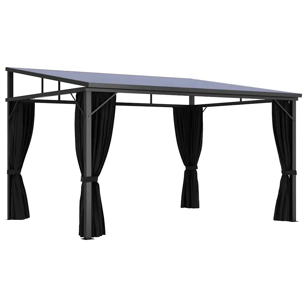 Gazebo con Tenda 405x294x244 cm Antracite 48599