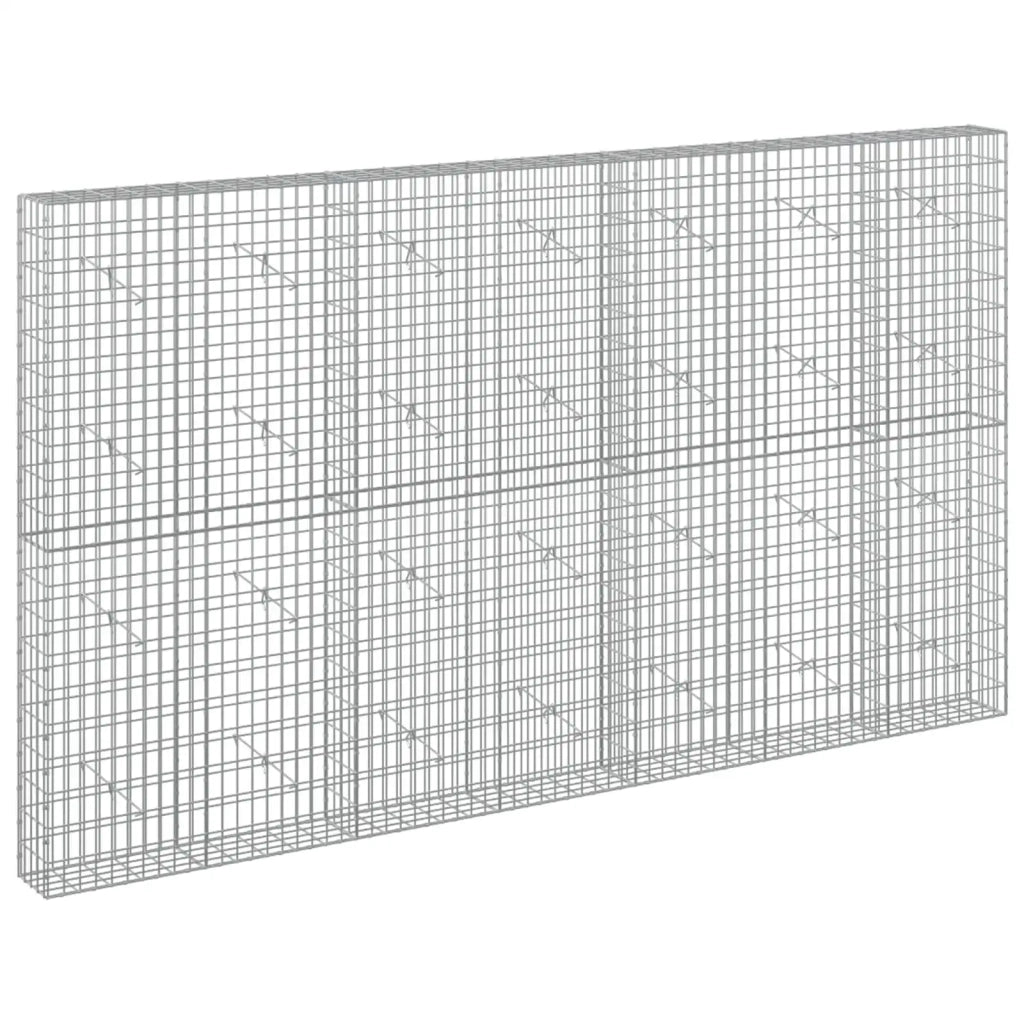 Gabione con Filo da 5 mm e Rete da 5x10 cm 350x20x200 cm 3464593