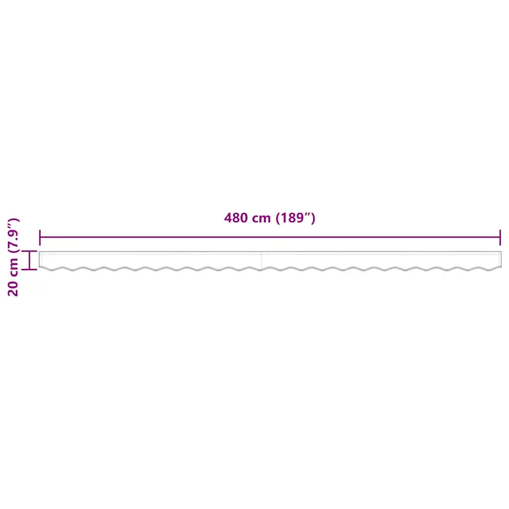 Tenda a Braccio Multicolore 480 x 20 cm Tela 42000699