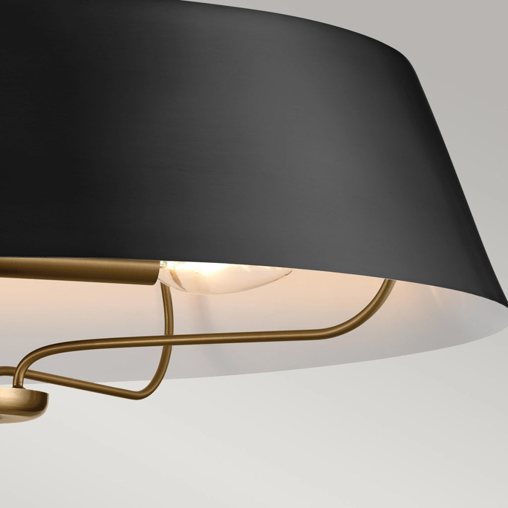 Lampada a sospensione Kichler Luella Ø56 nero/ottone 4xE14