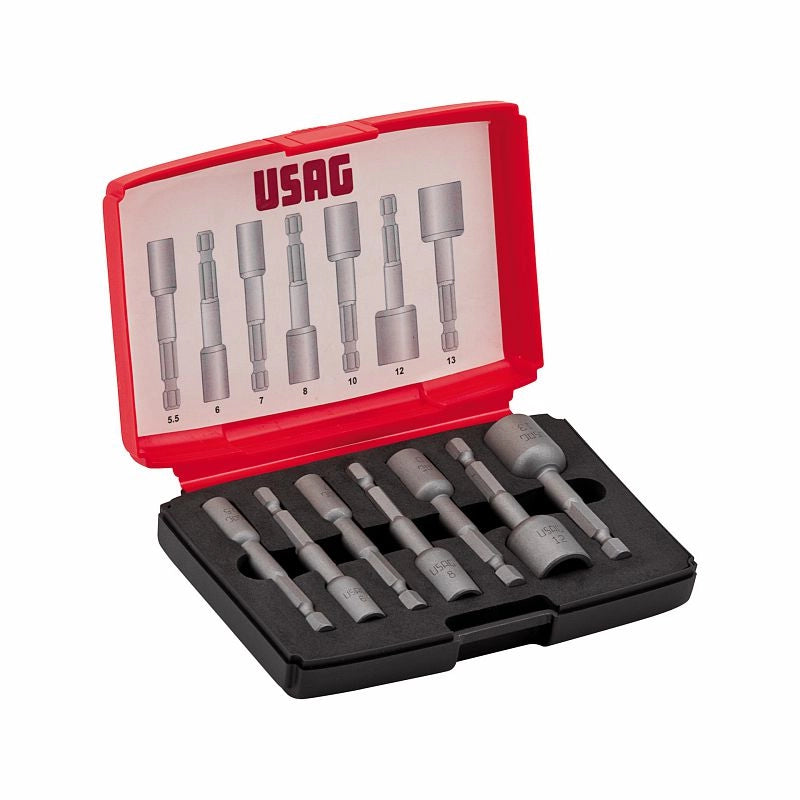 Kit USAG 664 B/S7 7 inserti magnetici a bussola esagonale 1/4″ U06640015