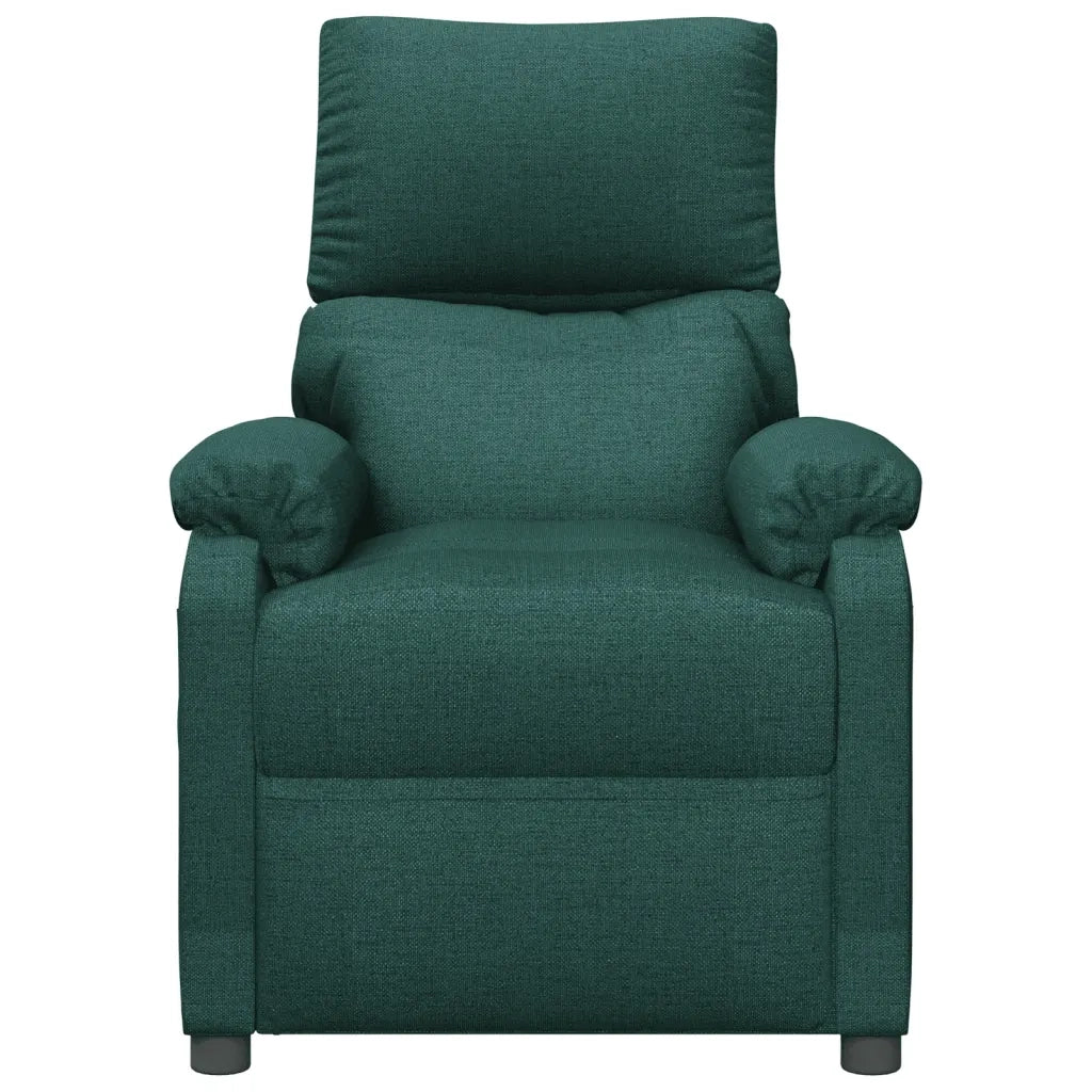 Poltrona Massaggiante Elettrica Verde Scuro in Tessuto 3098436