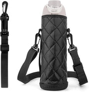 Porta-bottiglia flessibile con tasca adatta per bottiglie da 24 oz e 26 oz - Porta-bambino con cinturino lungo (137cm)