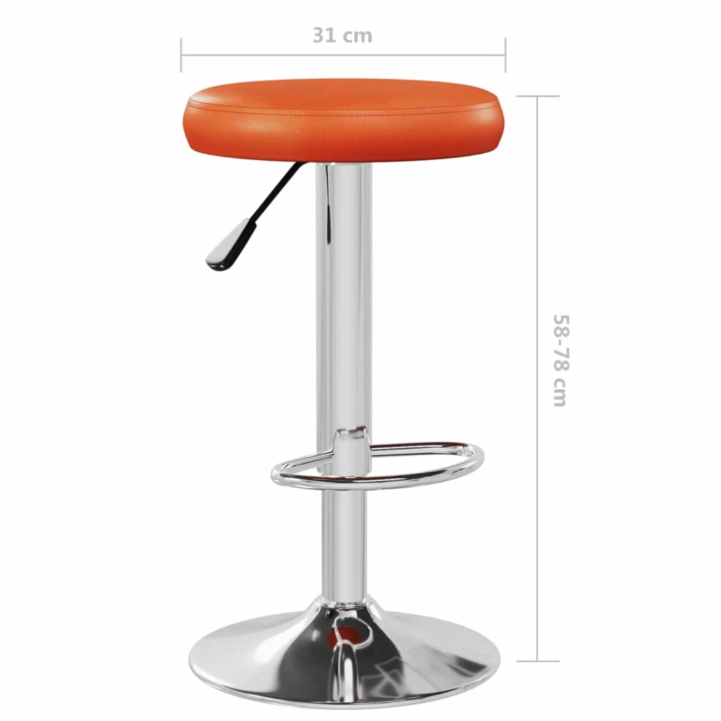 Sgabello da bar 2 pcs 31 x 31 x 87 cm Pelle Sintetica Girevole