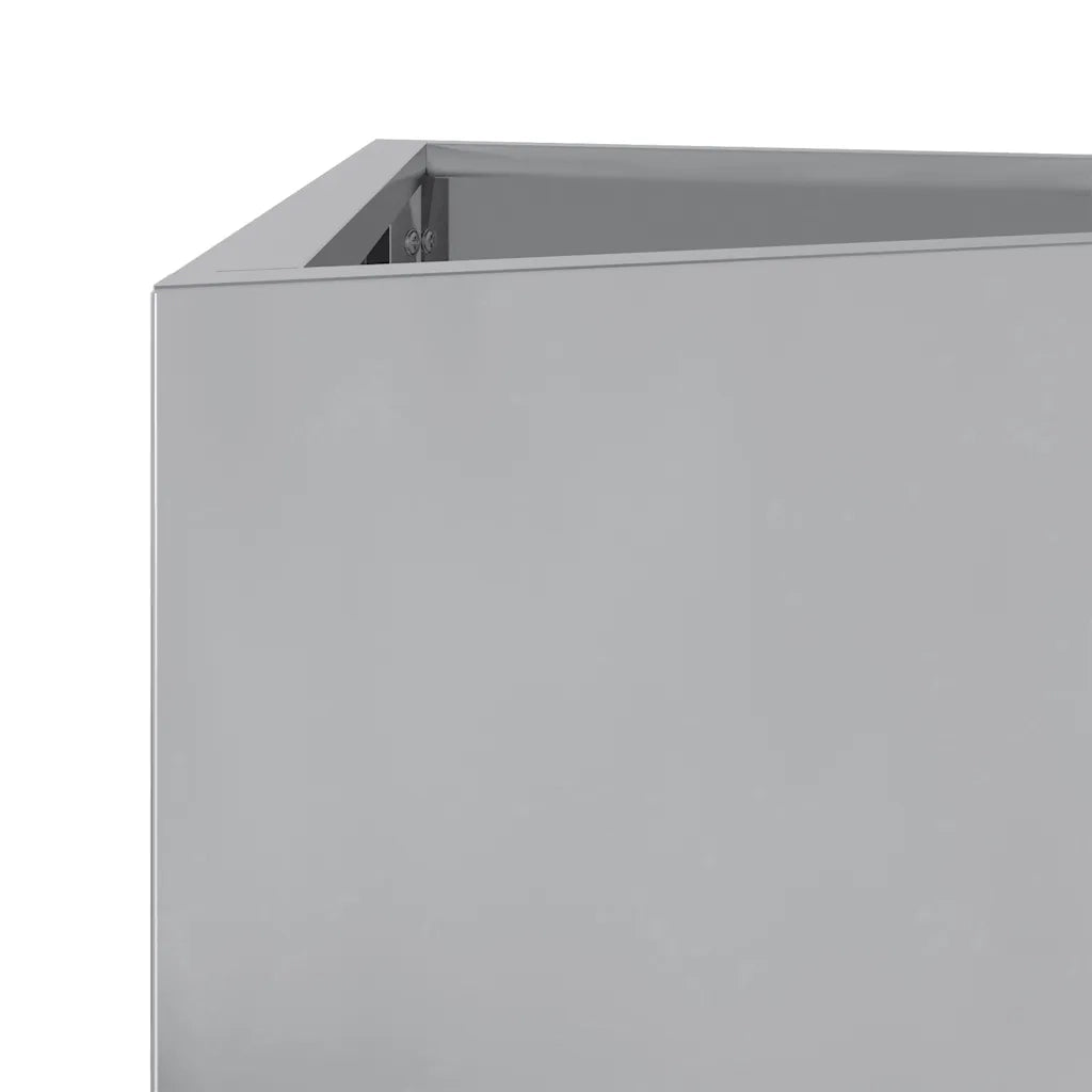 vidaXL Fioriere 2 pz Triangolari 30x26x75 cm in Acciaio Zincato