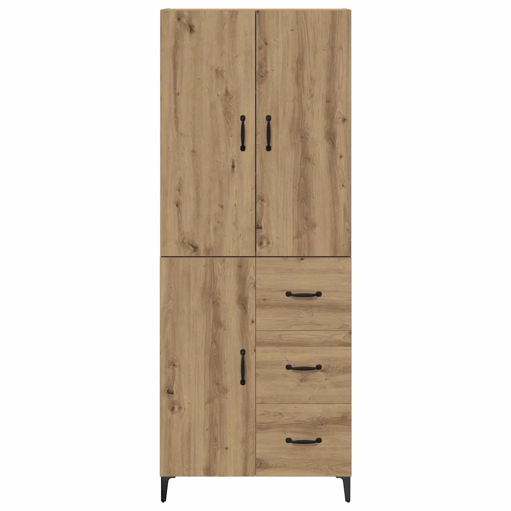 Credenza | Madia | Buffet da pranzo | Armadio da pranzo con cassetto Rovere artigianale 69,5 x 34 x 180 cm