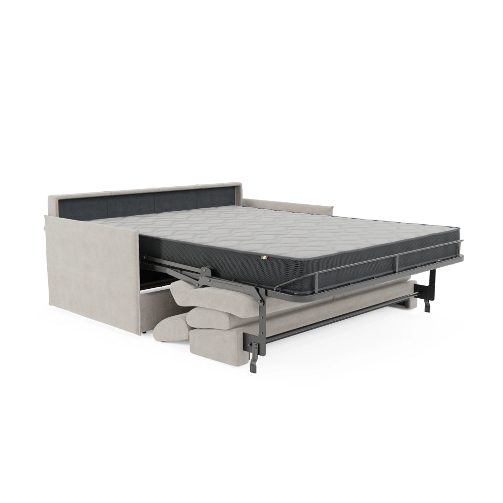 Miryam Divano letto con poggiatesta reclinabili e comfort maxi - design compatto in morbido tessuto smacchiabile T31 189 cm bianco