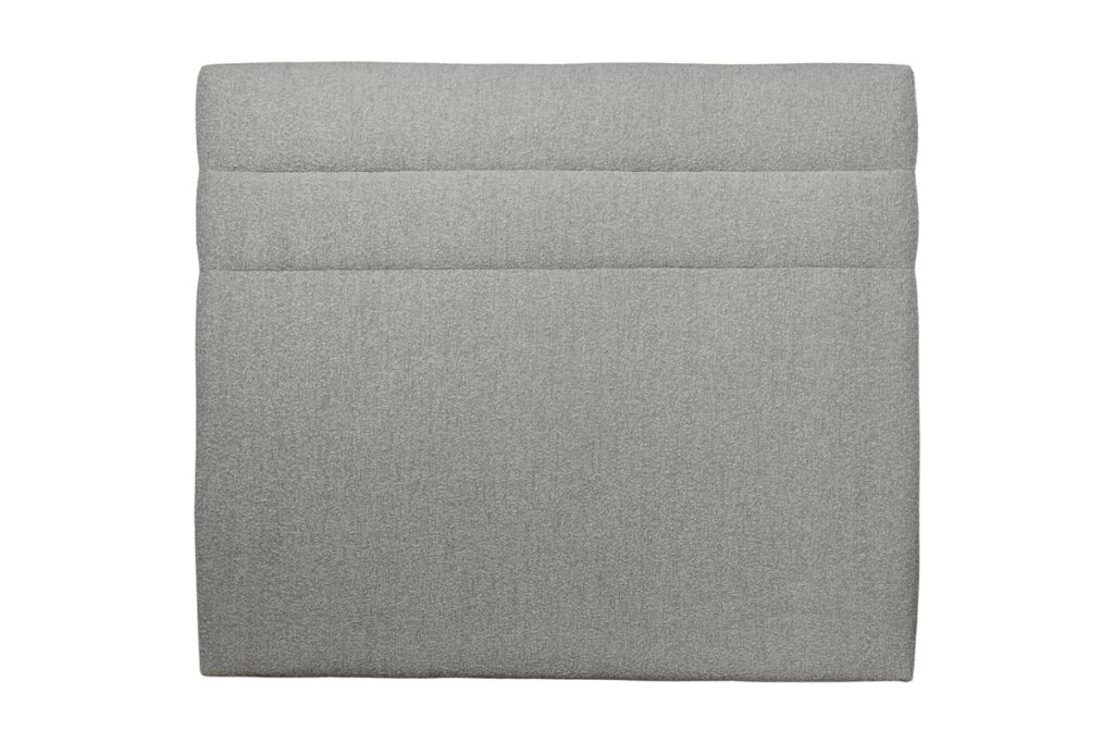 Testiera in tessuto bouclé grigio con linee L200 cm